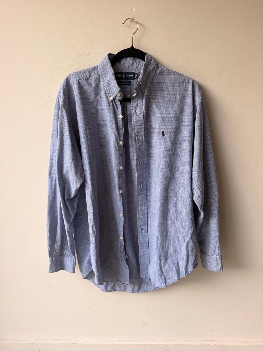Ralph Lauren Light Blue Button-Down Shirt with Embroidered Pony